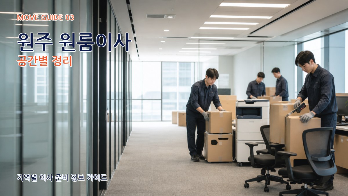 원주 원룸이사 공간별 정리