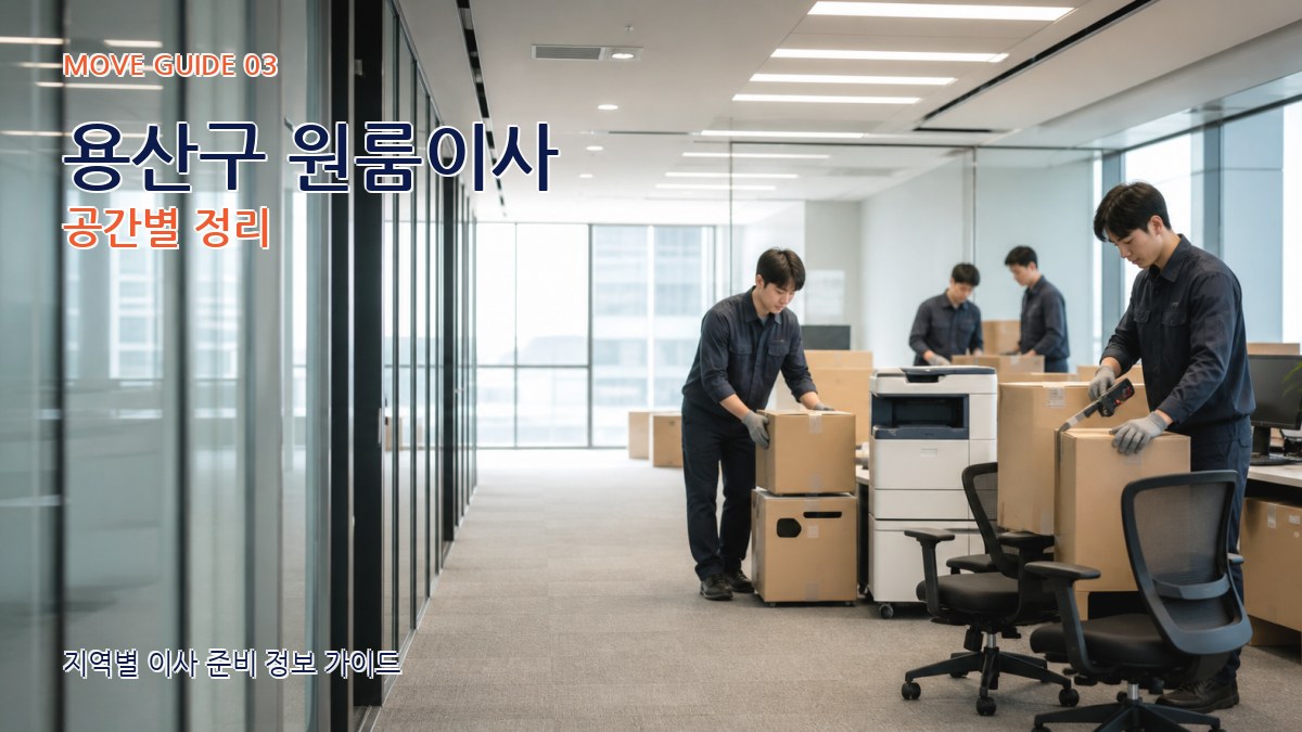 용산구 원룸이사 공간별 정리