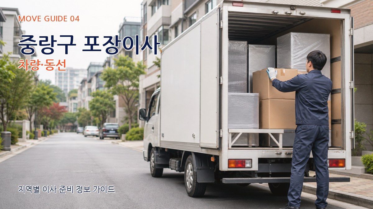 중랑구 포장이사 차량·동선