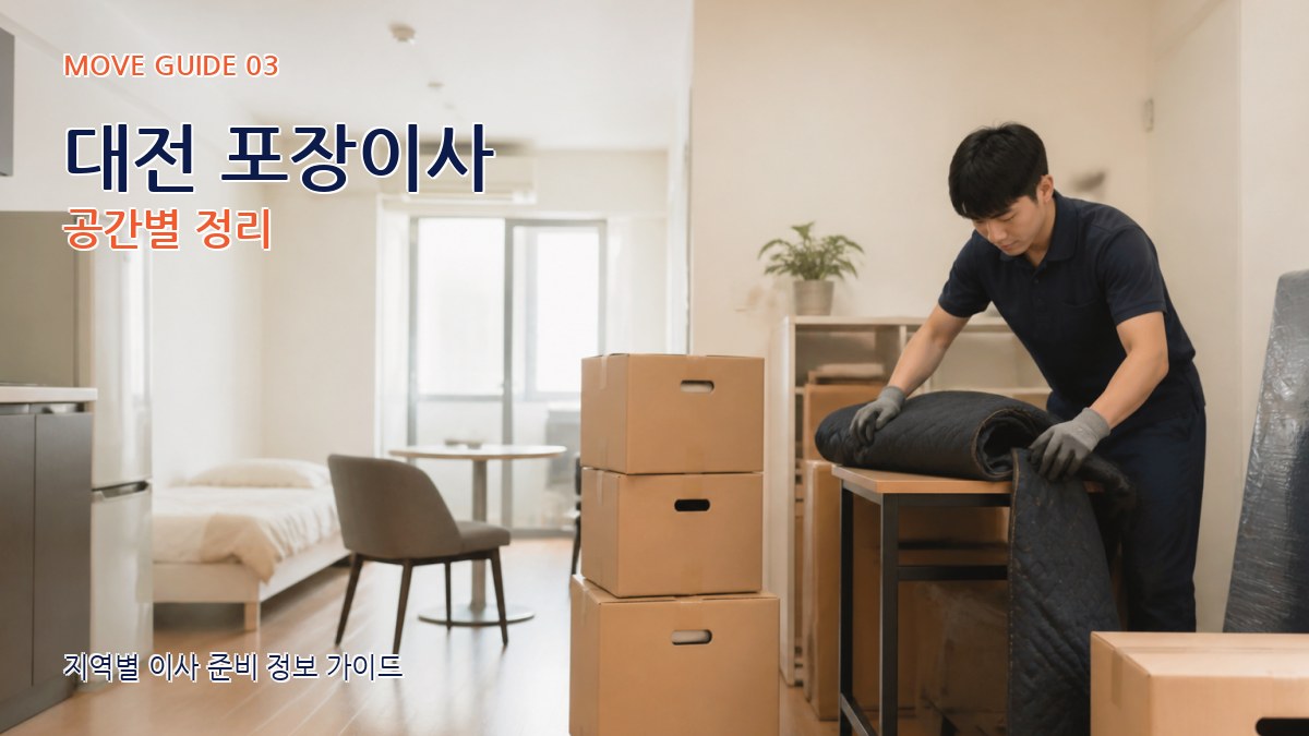 대전 포장이사 공간별 정리