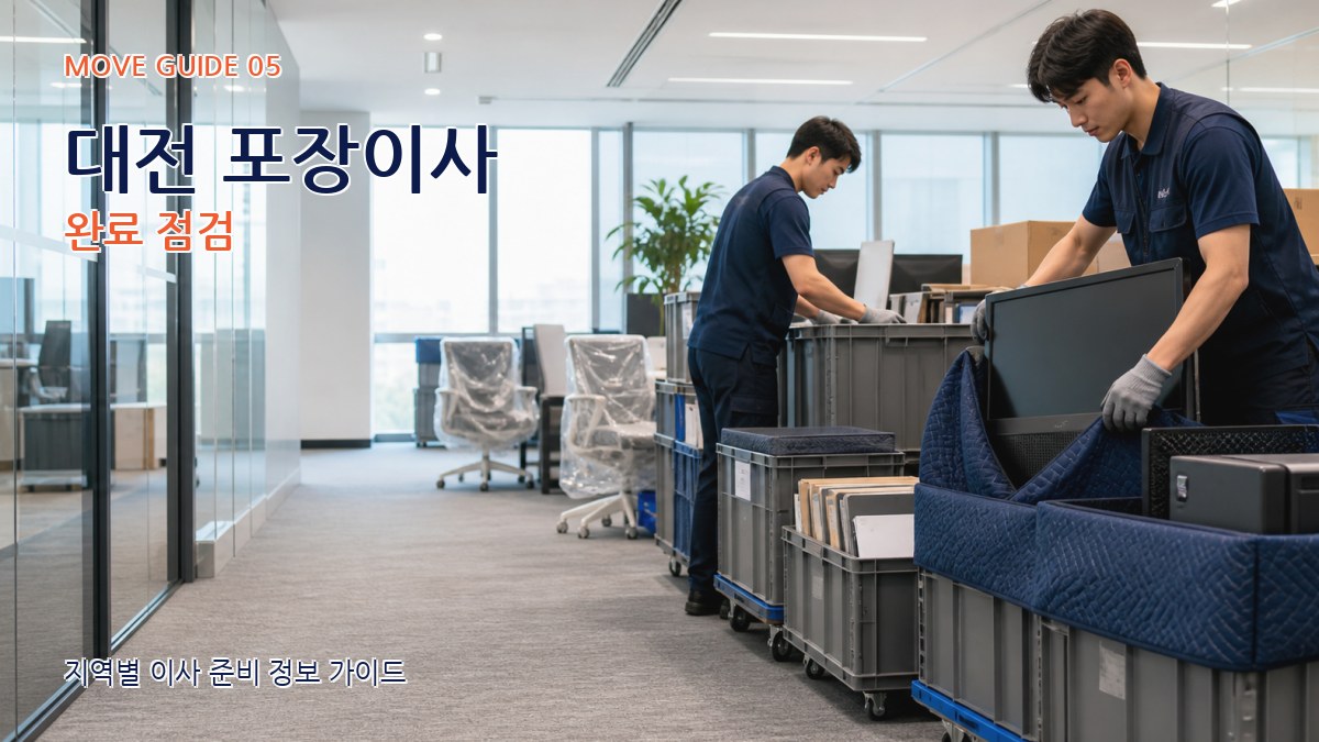 대전 포장이사 완료 점검