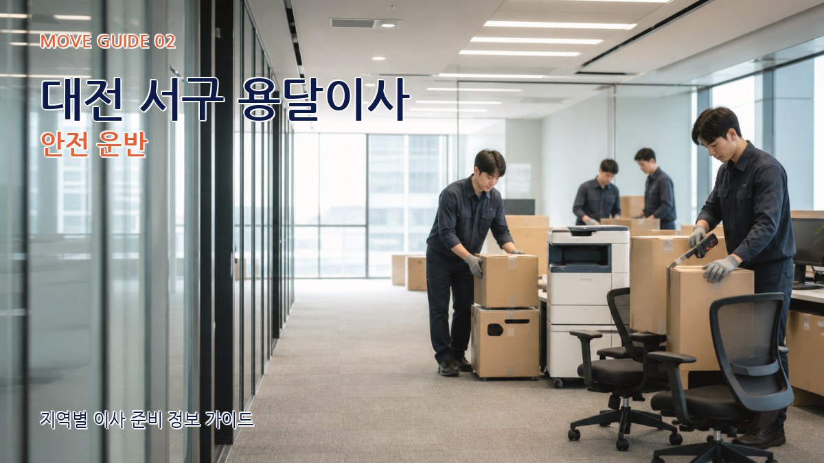 대전 서구 용달이사 안전 운반