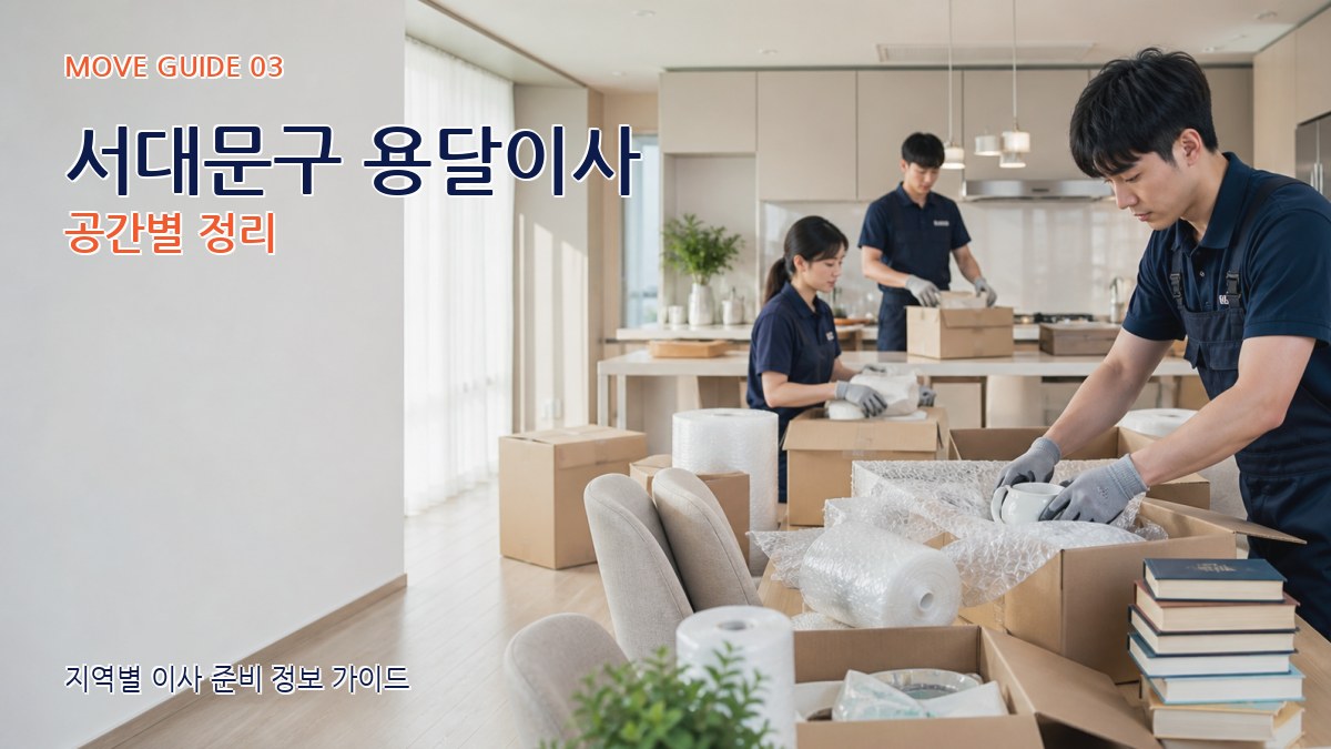서대문구 용달이사 공간별 정리