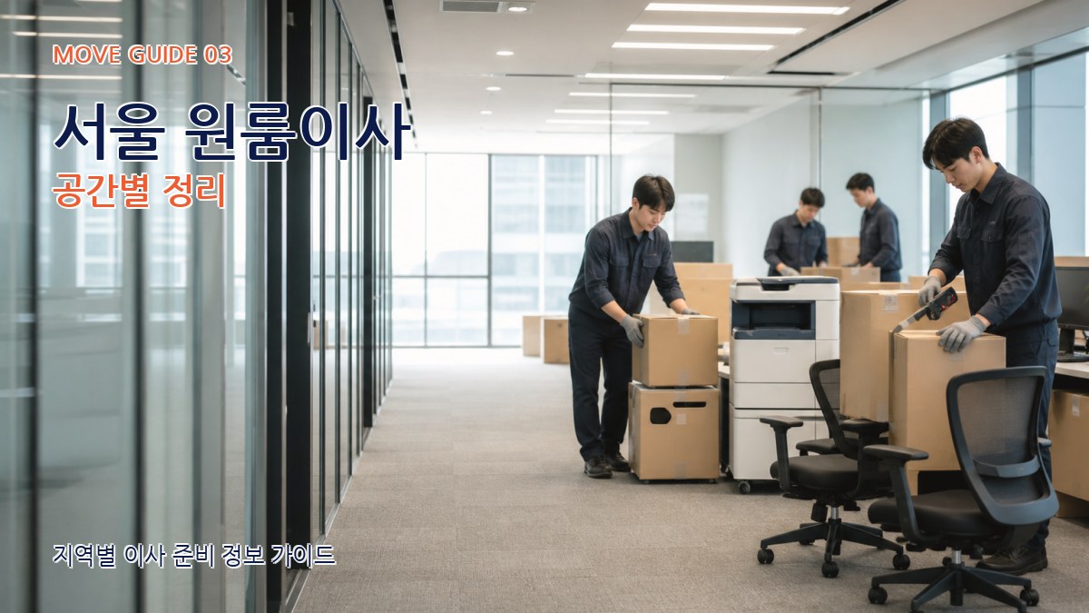 서울 원룸이사 공간별 정리