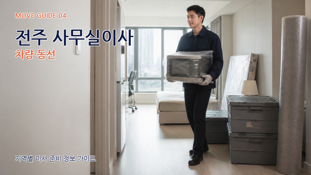 전주 사무실이사 차량·동선