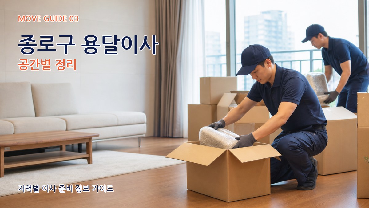 종로구 용달이사 공간별 정리