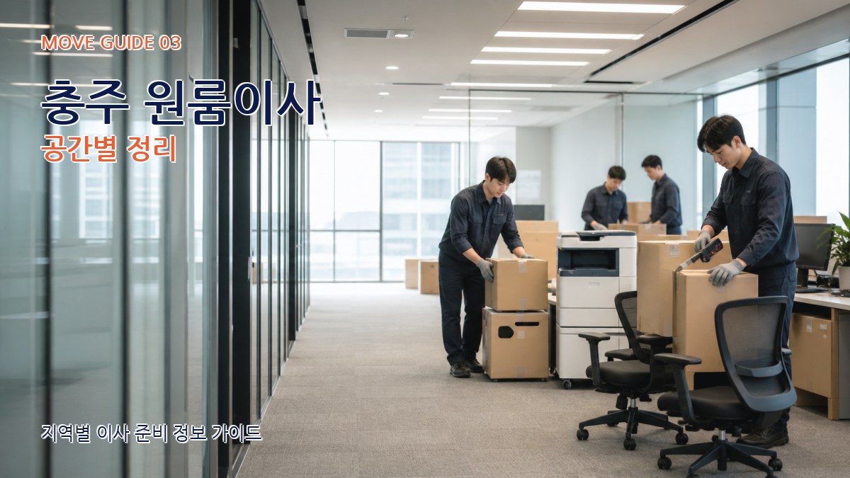 충주 원룸이사 공간별 정리