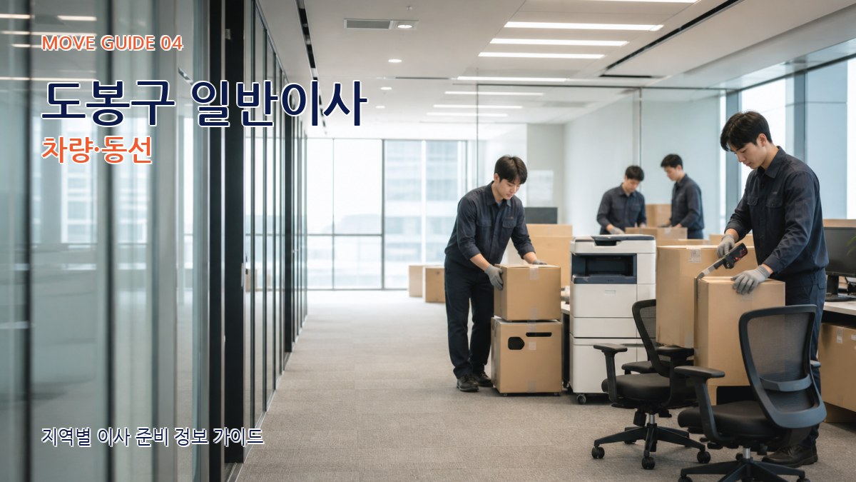도봉구 일반이사 차량·동선