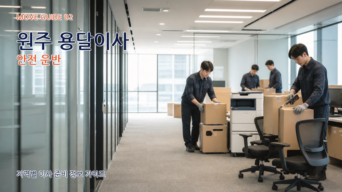 원주 용달이사 안전 운반