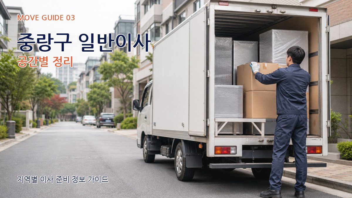 중랑구 일반이사 공간별 정리