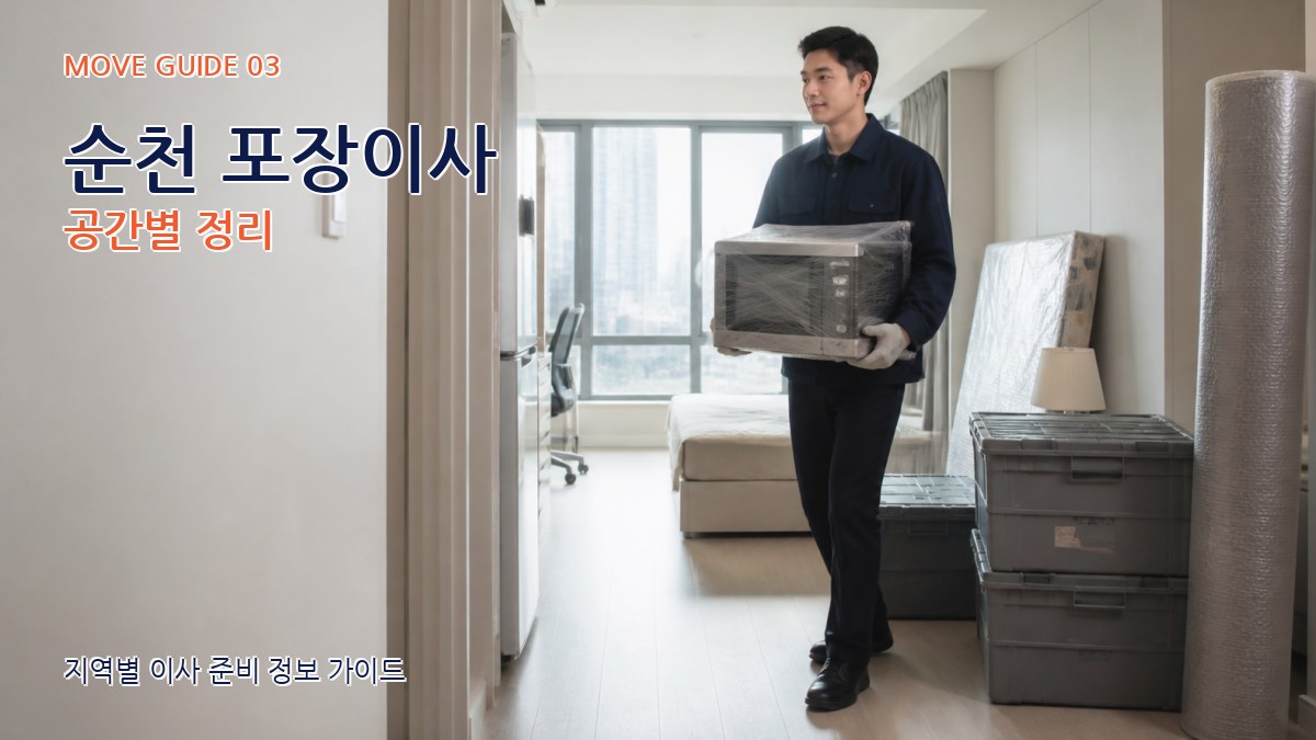 순천 포장이사 공간별 정리