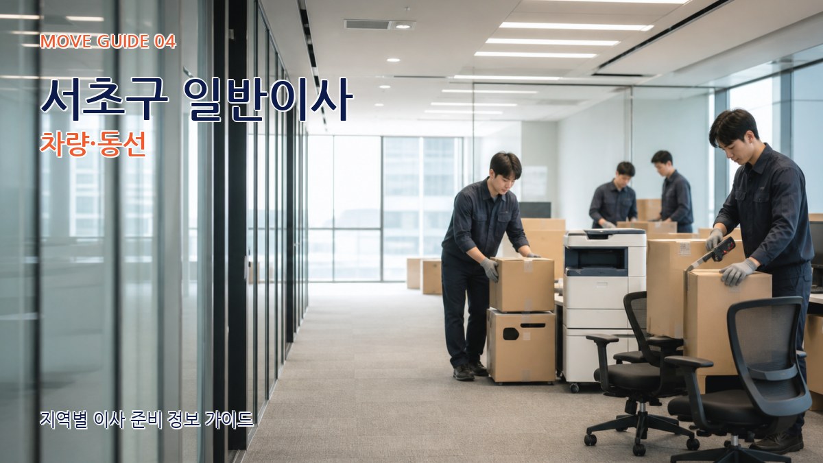 서초구 일반이사 차량·동선