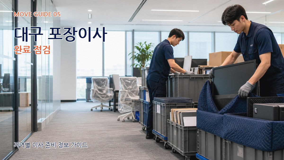 대구 포장이사 완료 점검