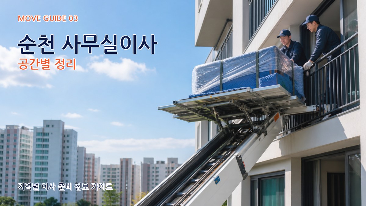 순천 사무실이사 공간별 정리