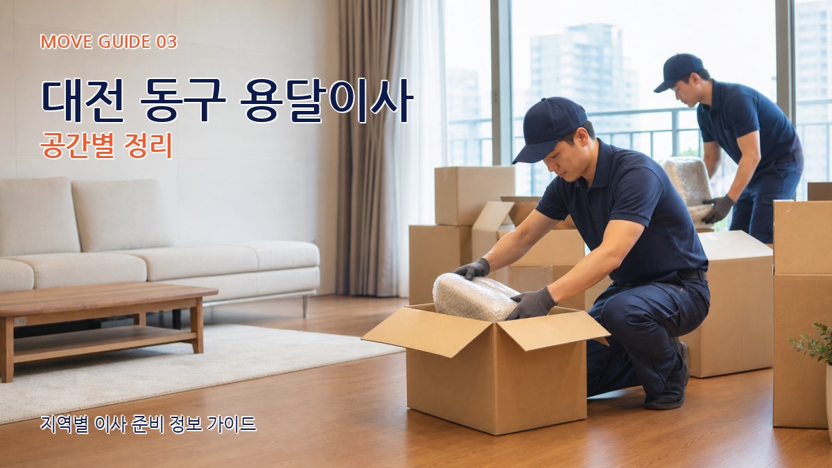 대전 동구 용달이사 공간별 정리