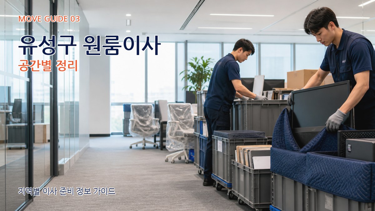 유성구 원룸이사 공간별 정리