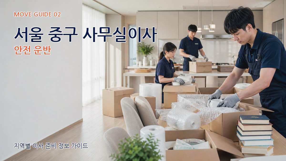 서울 중구 사무실이사 안전 운반