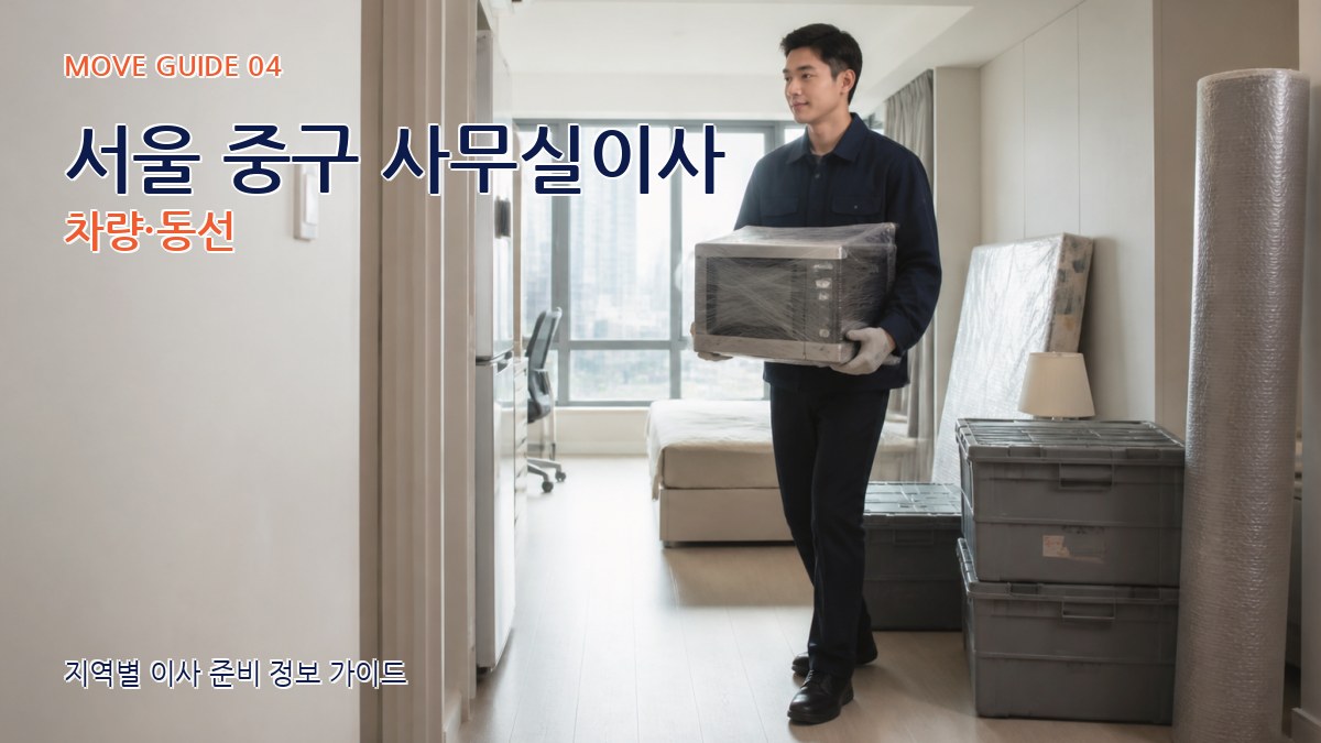 서울 중구 사무실이사 차량·동선
