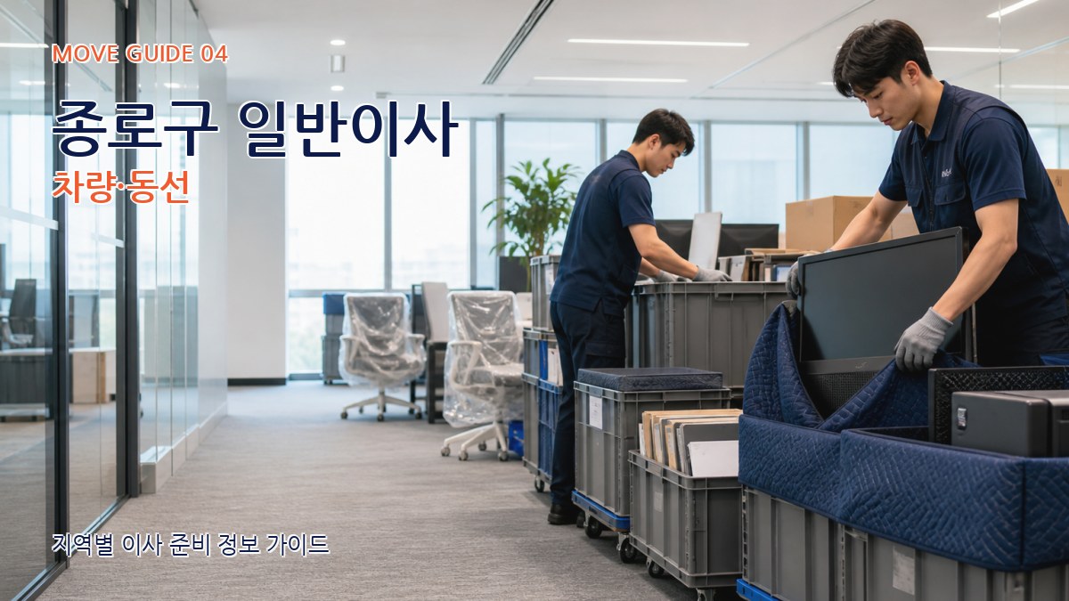 종로구 일반이사 차량·동선