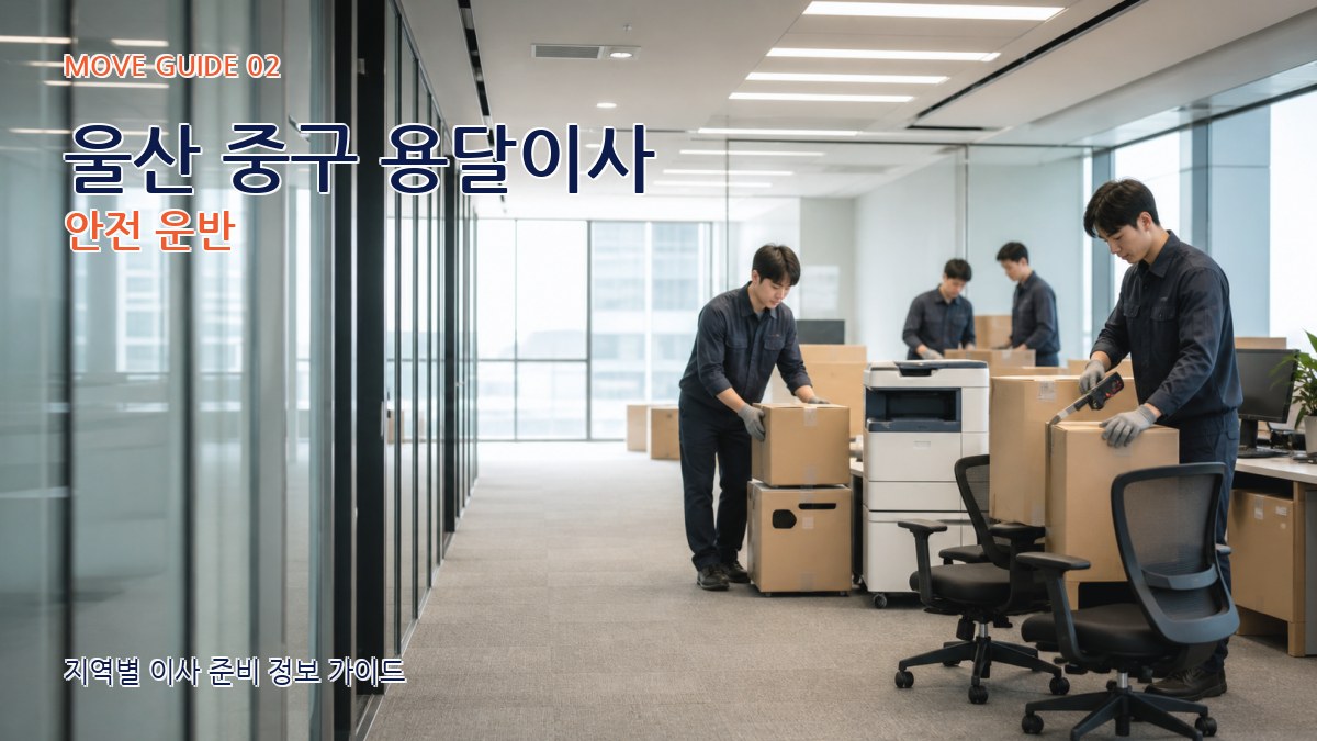 울산 중구 용달이사 안전 운반