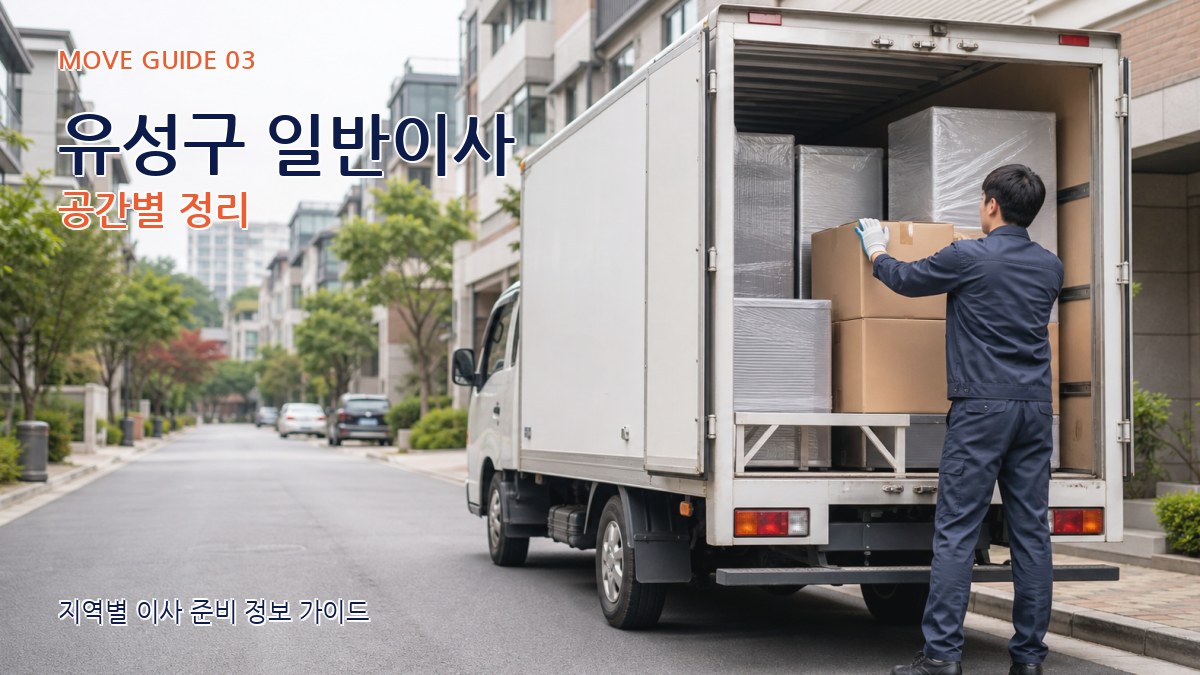 유성구 일반이사 공간별 정리