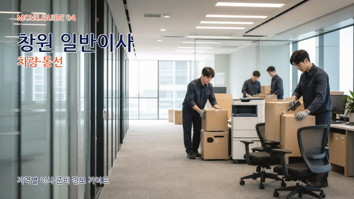 창원 일반이사 차량·동선