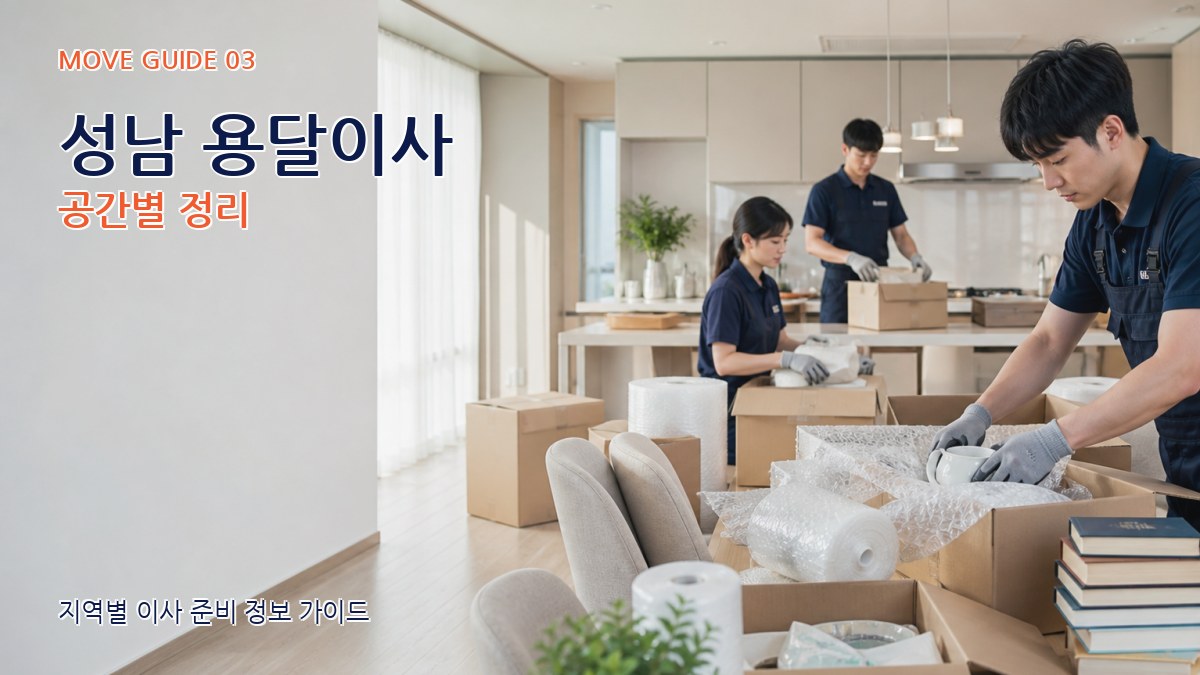 성남 용달이사 공간별 정리