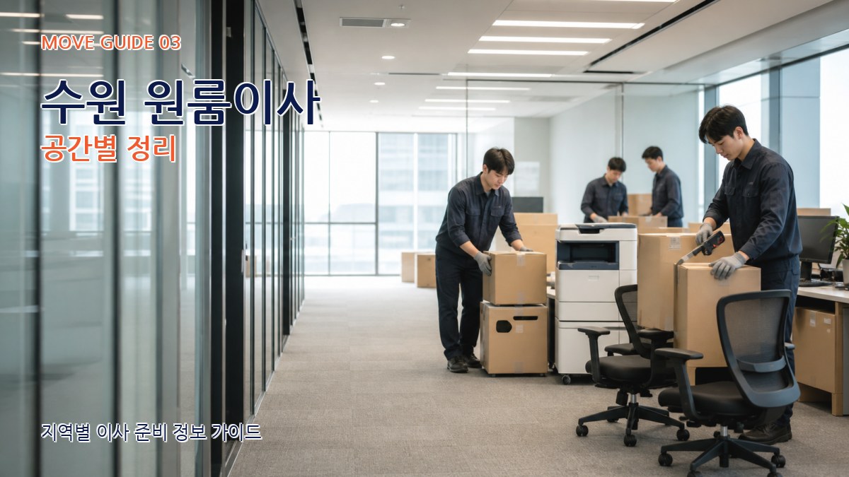수원 원룸이사 공간별 정리