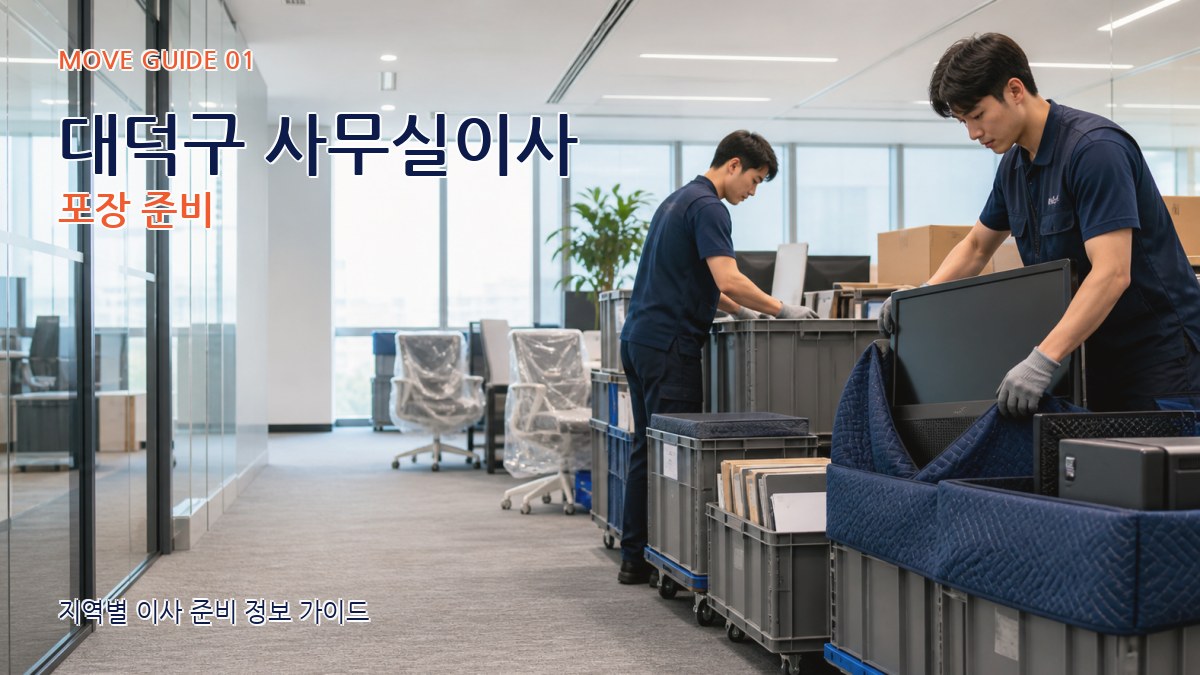 대덕구 사무실이사 포장 준비