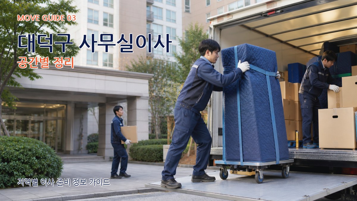 대덕구 사무실이사 공간별 정리