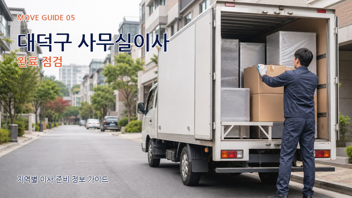 대덕구 사무실이사 완료 점검