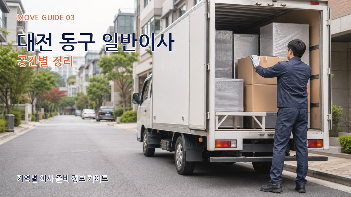 대전 동구 일반이사 공간별 정리