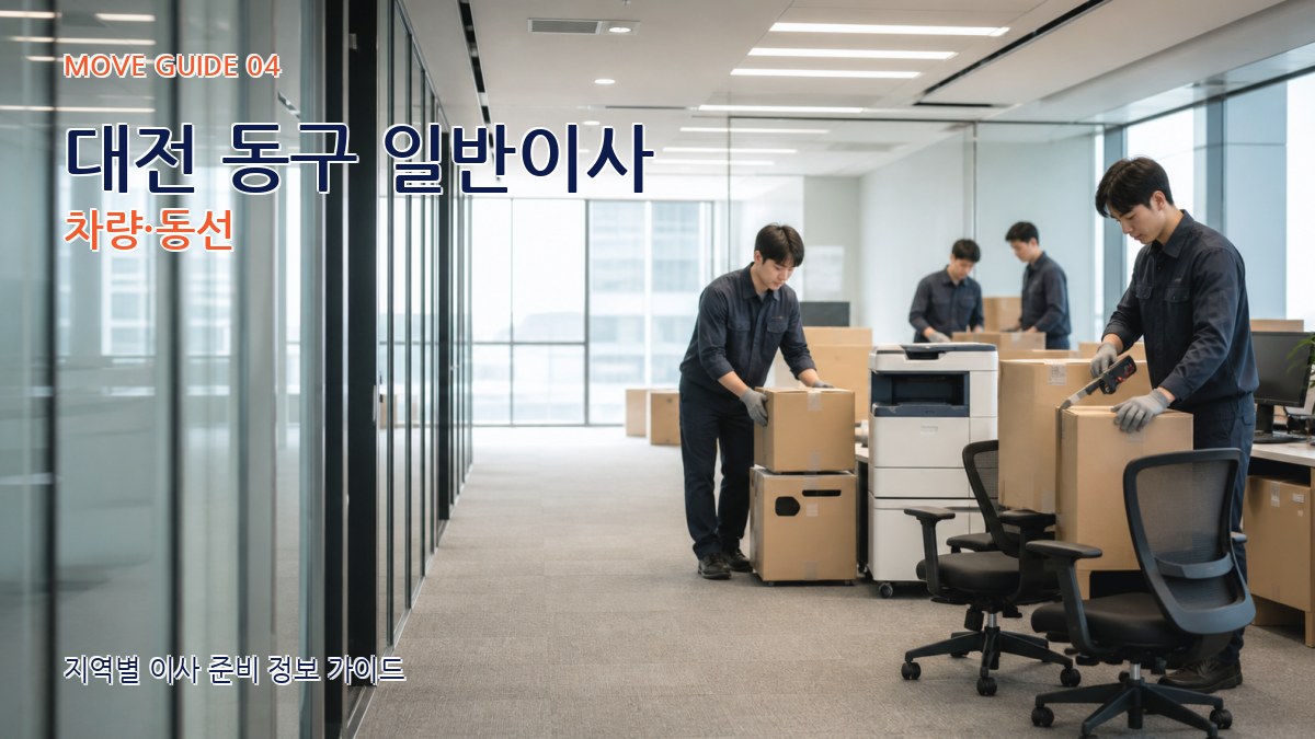 대전 동구 일반이사 차량·동선
