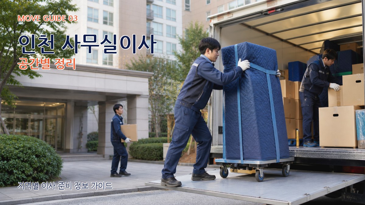 인천 사무실이사 공간별 정리