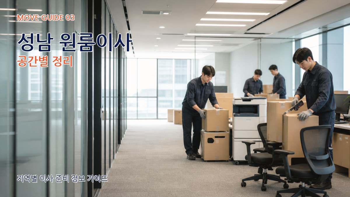 성남 원룸이사 공간별 정리