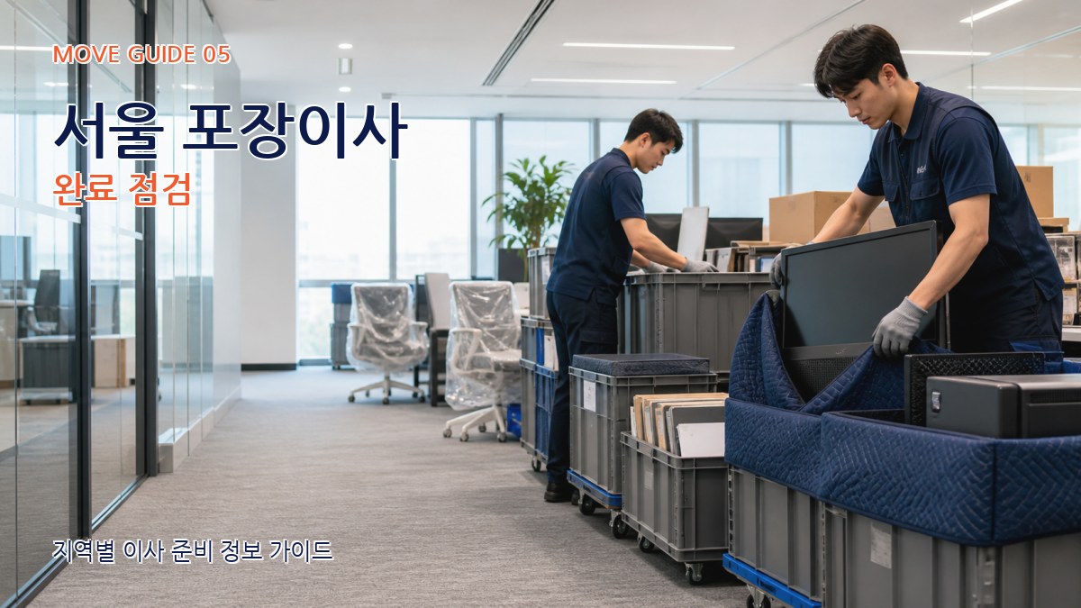 서울 포장이사 완료 점검