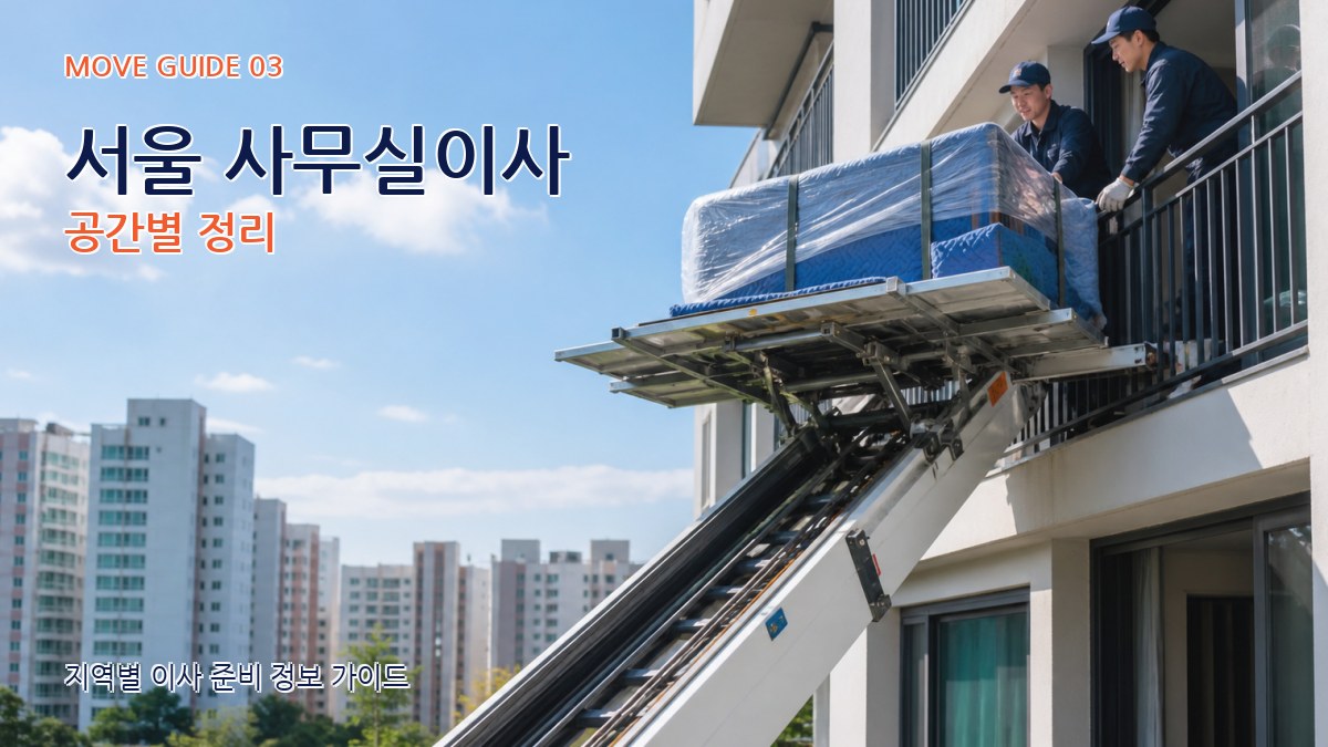 서울 사무실이사 공간별 정리