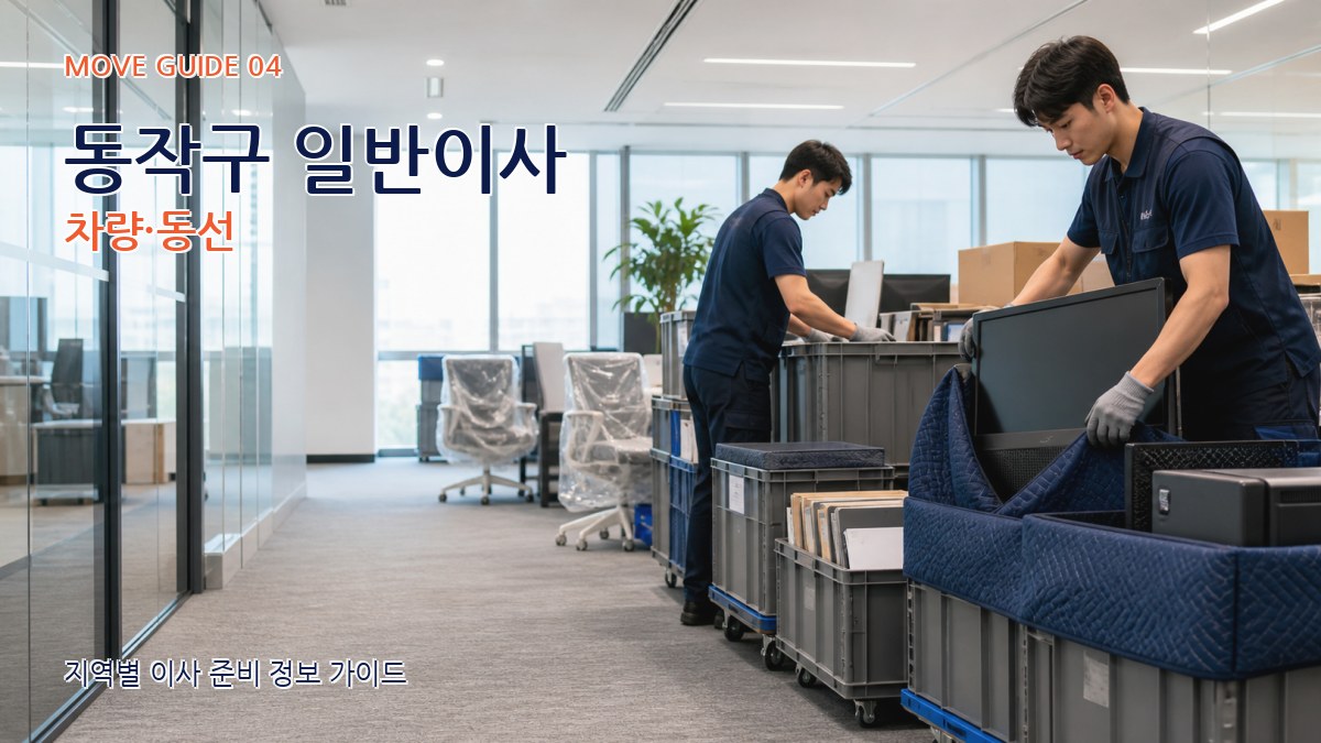 동작구 일반이사 차량·동선