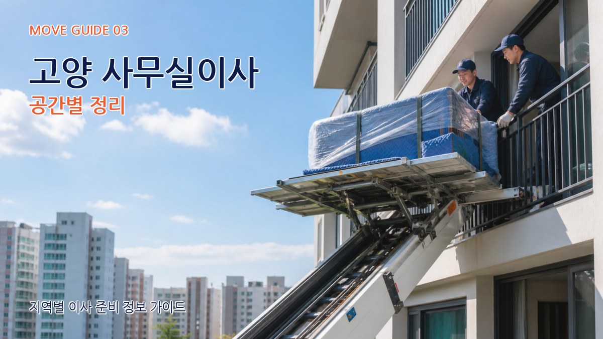 고양 사무실이사 공간별 정리