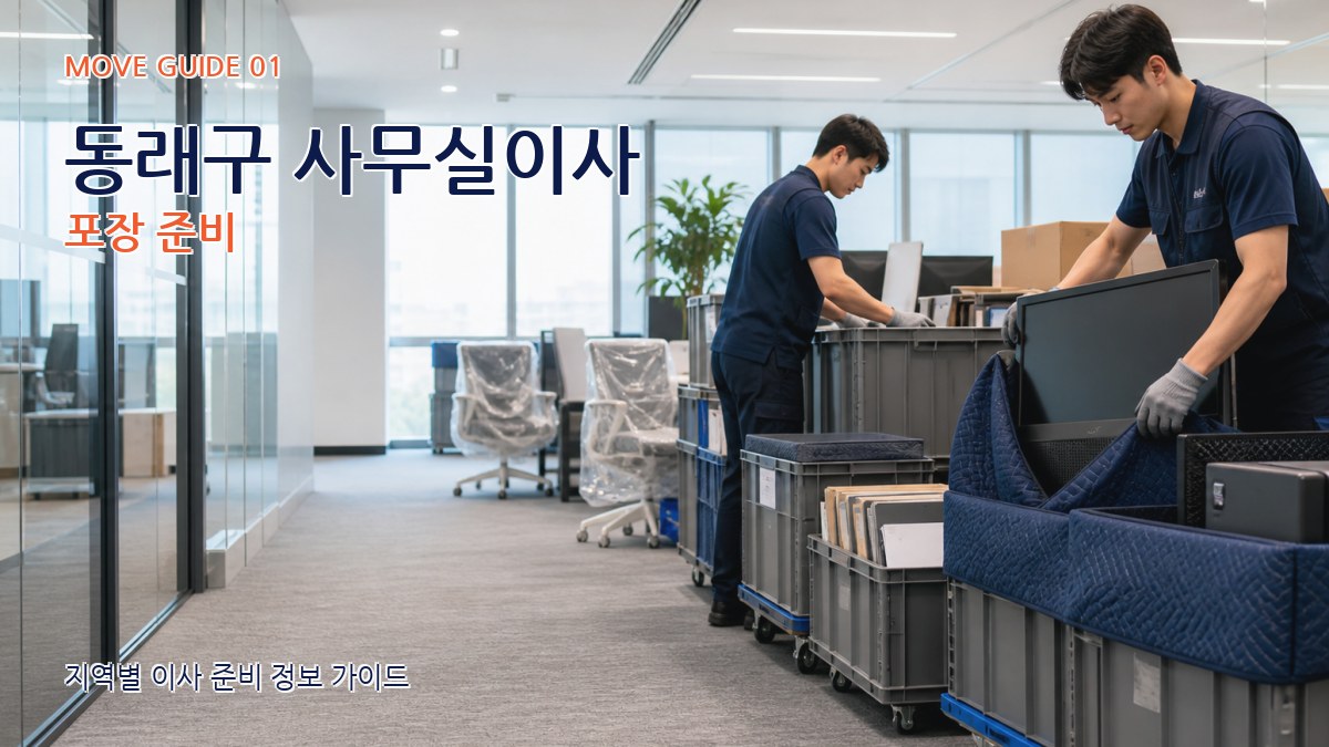동래구 사무실이사 포장 준비