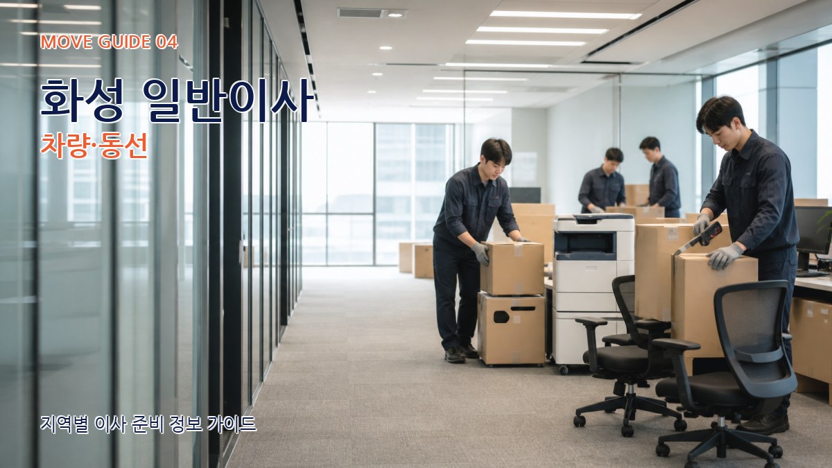 화성 일반이사 차량·동선