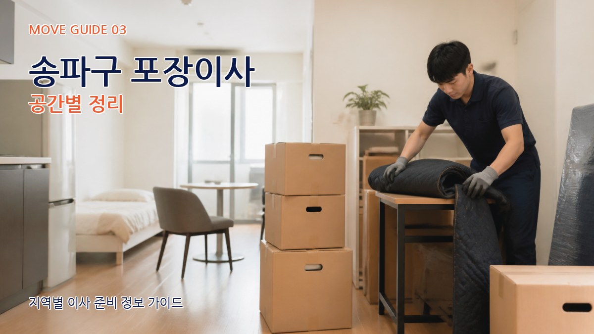 송파구 포장이사 공간별 정리