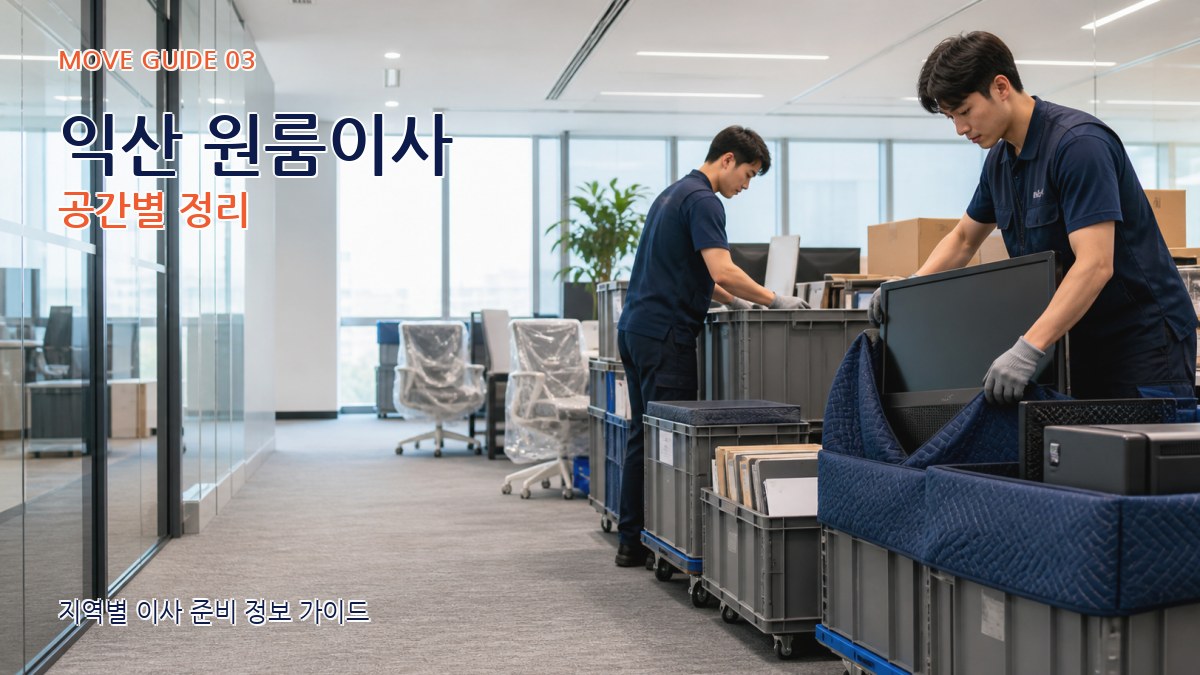 익산 원룸이사 공간별 정리