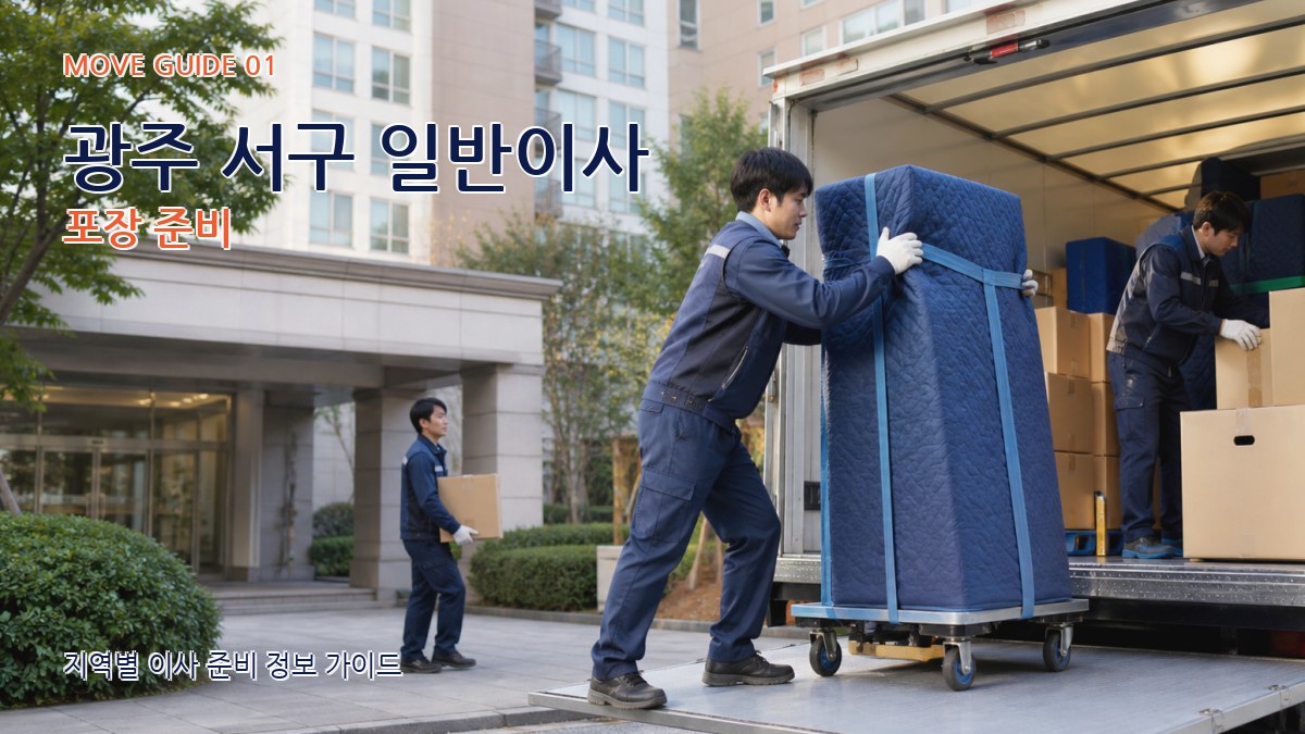 광주 서구 일반이사 포장 준비
