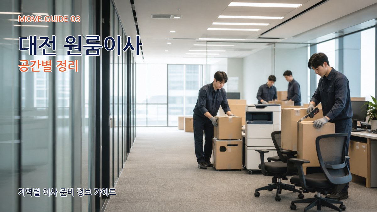 대전 원룸이사 공간별 정리