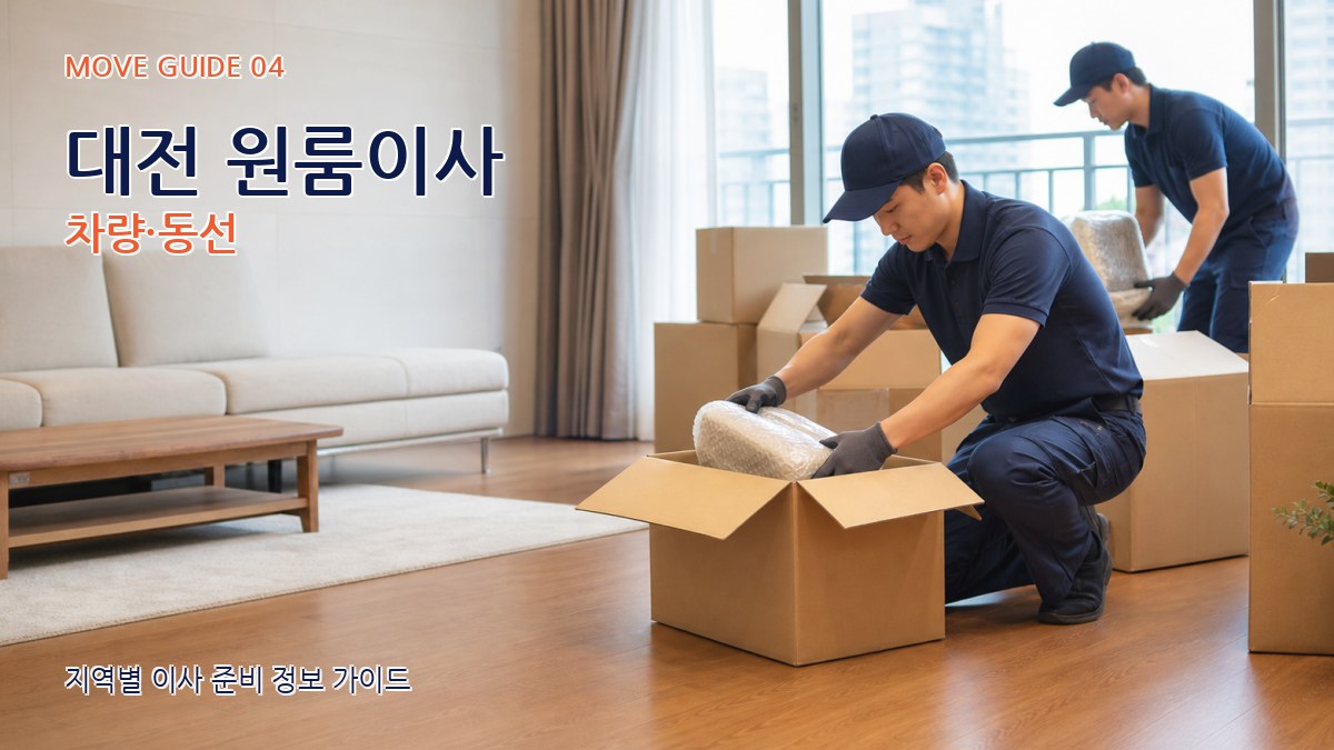대전 원룸이사 차량·동선