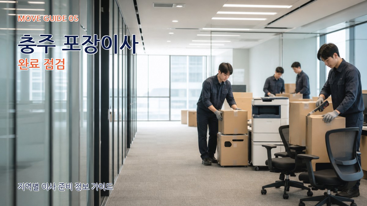 충주 포장이사 완료 점검