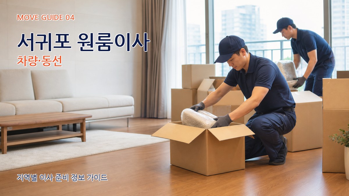 서귀포 원룸이사 차량·동선