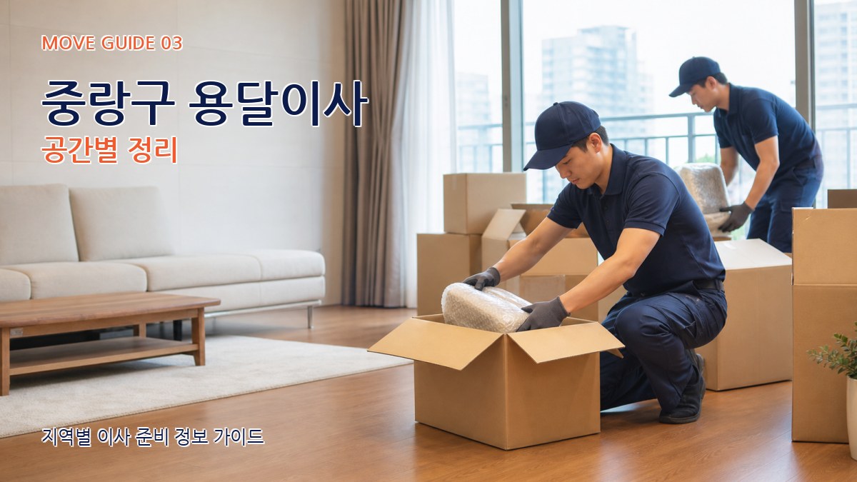 중랑구 용달이사 공간별 정리