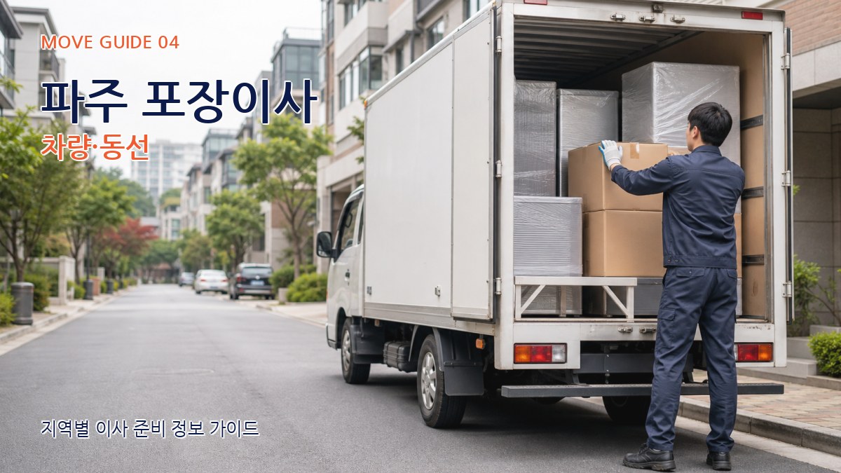 파주 포장이사 차량·동선